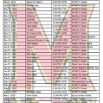 Calendario Baloncesto Terrapins Maryland 2024-25; TV, Enfrentamientos