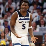 Lesión de Anthony Edwards en partido Timberwolves vs. Warriors